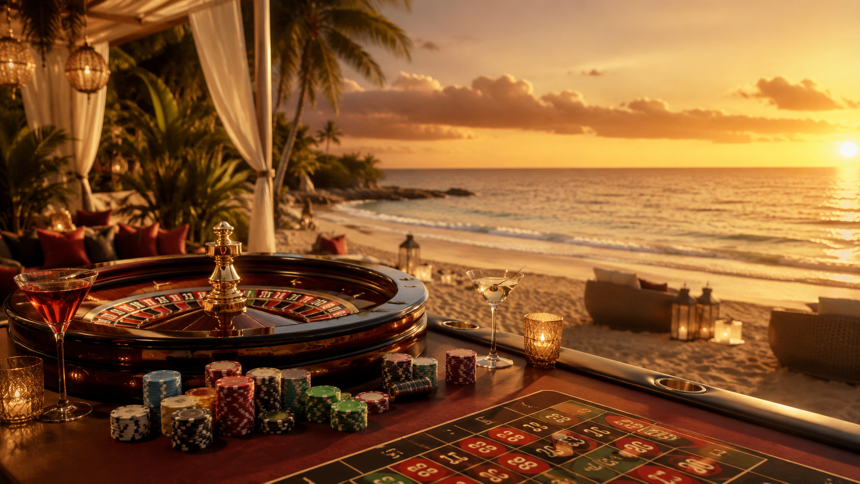 Roulette wheel at a celebration event